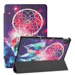 For Lenovo Tab P11 Silk Texture Colored Drawing Pattern Horizontal Flip Magnetic PU Leather Case with Three-folding Holder & Sleep / Wake-up Function(Star Dream Catcher)