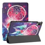 For Lenovo Tab P11 Pro Silk Texture Colored Drawing Pattern Horizontal Flip Magnetic PU Leather Case with Three-folding Holder & Sleep / Wake-up Function(Star Dream Catcher)