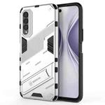 For Honor X20 SE Punk Armor 2 in 1 PC + TPU Shockproof Case with Invisible Holder(White)
