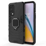 For OnePlus Nord 2 5G PC + TPU Shockproof Protective Case with Magnetic Ring Holder(Black)