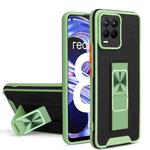 For OPPO Realme 8 / 8 Pro Dual-color Skin Feel TPU + PC Magnetic Shockproof Case with Invisible Holder(Green)