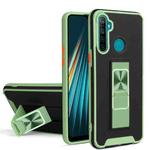 For OPPO Realme 5 / C3 / 6i Dual-color Skin Feel TPU + PC Magnetic Shockproof Case with Invisible Holder(Green)