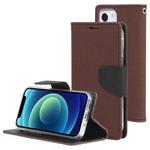 For iPhone 13 GOOSPERY FANCY DIARY Cross Pattern Horizontal Flip Leather Case with Holder & Card Slots & Wallet(Brown)