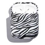 Anti-fall Wireless Earphone PC Protective Case For AirPods 1/2(Zebra Texture)