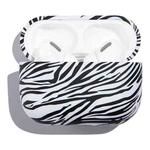Anti-fall Wireless Earphone PC Protective Case For AirPods Pro(Zebra Texture)
