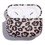 Anti-fall Wireless Earphone PC Protective Case For AirPods Pro(Light Purple Leopard Texture)