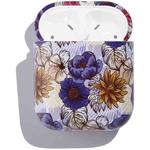 Flower Pattern Anti-fall Wireless Earphone PC Protective Case For AirPods 1/2(Chrysanthemum)