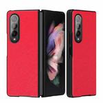 For Samsung Galaxy Z Fold3 5G Cross Pattern Foldable Protective Case(Red)
