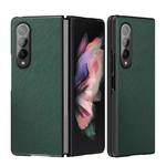 For Samsung Galaxy Z Fold3 5G Cross Pattern Foldable Protective Case(Green)