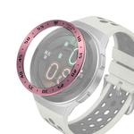 For Huawei Watch GT2e Smart Watch Stainless Steel Bezel Ring, Style:A Version Time(Rose Pink Ring Black Lettering)