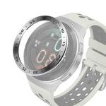 For Huawei Watch GT2e Smart Watch Stainless Steel Bezel Ring, Style:A Version Time(Silver Ring Black Lettering)