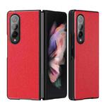For Samsung Galaxy Z Fold3 5G Litchi Pattern Foldable Protective Case(Red)