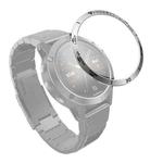 For Garmin Fenix 5 Smart Watch Steel Bezel Ring, A Version(Silver Ring Black Letter)