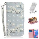For Galaxy A20S 3D Colored Drawing Horizontal Flip PU Leather Case with Holder & Card Slots & Wallet(Magnolia)