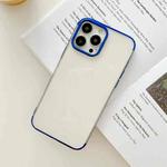 For iPhone 13 Pro Three Sections Electroplating TPU Protective Case (Blue)