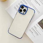 For iPhone 13 Pro Max Three Sections Electroplating TPU Protective Case (Blue)