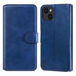 For iPhone 13 Classic Calf Texture PU + TPU Horizontal Flip Leather Case with Holder & Card Slots & Wallet(Blue)