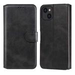 For iPhone 13 Classic Calf Texture PU + TPU Horizontal Flip Leather Case with Holder & Card Slots & Wallet(Black)