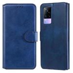 Classic Calf Texture PU + TPU Horizontal Flip Leather Case with Holder & Card Slots & Wallet For vivo V21e(Blue)