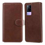 Classic Calf Texture PU + TPU Horizontal Flip Leather Case with Holder & Card Slots & Wallet For vivo V21e(Brown)