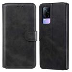 Classic Calf Texture PU + TPU Horizontal Flip Leather Case with Holder & Card Slots & Wallet For vivo V21e(Black)