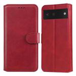 Classic Calf Texture PU + TPU Horizontal Flip Leather Case with Holder & Card Slots & Wallet For Google Pixel 6(Red)