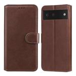Classic Calf Texture PU + TPU Horizontal Flip Leather Case with Holder & Card Slots & Wallet For Google Pixel 6(Brown)