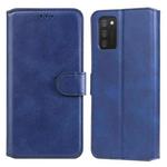 For Samsung Galaxy A03s 166mm Classic Calf Texture PU + TPU Horizontal Flip Leather Case with Holder & Card Slots & Wallet(Blue)