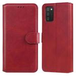 For Samsung Galaxy A03s 166mm Classic Calf Texture PU + TPU Horizontal Flip Leather Case with Holder & Card Slots & Wallet(Red)