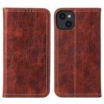 For iPhone 13 mini Fierre Shann Retro Tree Bark Texture PU Magnetic Horizontal Flip Leather Case with Holder & Card Slots & Wallet (Red)