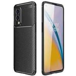 For OnePlus Nord 2 5G Carbon Fiber Texture Shockproof TPU Case(Black)