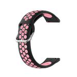 For Samsung Galaxy Watch4 40mm Two-color Silicone Watch Band(Black Pink)