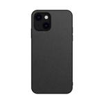 For iPhone 13 Plain Skin Leather Phone Case(Black)