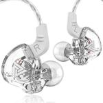 QKZ AK6 3.5mm In-Ear Wired Subwoofer Sports Earphone, Cable Length: About 1.2m(Transparent White)