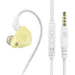 QKZ AK6-X 3.5mm In-Ear Wired Subwoofer Sports Earphone with Microphone, Cable Length: About 1.2m(Lemon Yellow)