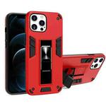 For iPhone 13 mini 2 in 1 PC + TPU Shockproof Protective Case with Invisible Holder (Red)