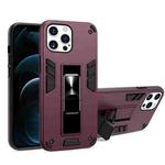 For iPhone 13 Pro 2 in 1 PC + TPU Shockproof Protective Case with Invisible Holder (Wine Red)