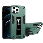 For iPhone 13 Pro Max 2 in 1 PC + TPU Shockproof Protective Case with Invisible Holder (Dark Green)