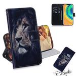 For Huawei Mate 30 Pro Coloured Drawing Pattern Horizontal Flip PU Leather Case with Holder & Card Slots & Wallet(Lion)