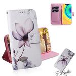 For Huawei Mate 30 Pro Coloured Drawing Pattern Horizontal Flip PU Leather Case with Holder & Card Slots & Wallet(Magnolia)