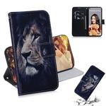 For Huawei Nova 5i Pro/Mate 30 Lite Coloured Drawing Pattern Horizontal Flip PU Leather Case with Holder & Card Slots & Wallet(Lion)