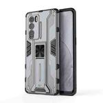 For OPPO Realme Explorer Master Supersonic PC + TPU Shock-proof Protective Case with Holder(Grey)