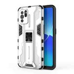 For OPPO Reno6 Z Supersonic PC + TPU Shock-proof Protective Case with Holder(Silver)