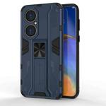 For Huawei P50 Supersonic PC + TPU Shock-proof Protective Case with Holder(Dark Blue)