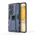 For Huawei P50 Pro Supersonic PC + TPU Shock-proof Protective Case with Holder(Dark Blue)