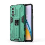 For OnePlus Nord 2 5G Supersonic PC + TPU Shock-proof Protective Case with Holder(Green)