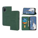 For OPPO A52 Woven Texture Stitching Magnetic Horizontal Flip PU Leather Case with Holder & Card Slots & Wallet & Lanyard(Green)