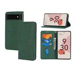 For Google Pixel 6 Pro Woven Texture Stitching Magnetic Horizontal Flip PU Leather Case with Holder & Card Slots & Wallet & Lanyard(Green)