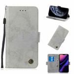 For iPhone 11 Pro Retro Horizontal Flip Leather Case with Card Slot & Holder(Gray)