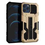 For iPhone 13 Vanguard Warrior All Inclusive Double-color Shockproof TPU + PC Protective Case with Holder(Gold)